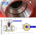 CF8M BSP / BSPT L / T Puerto VÁLVULA DE BOLA de tres vías